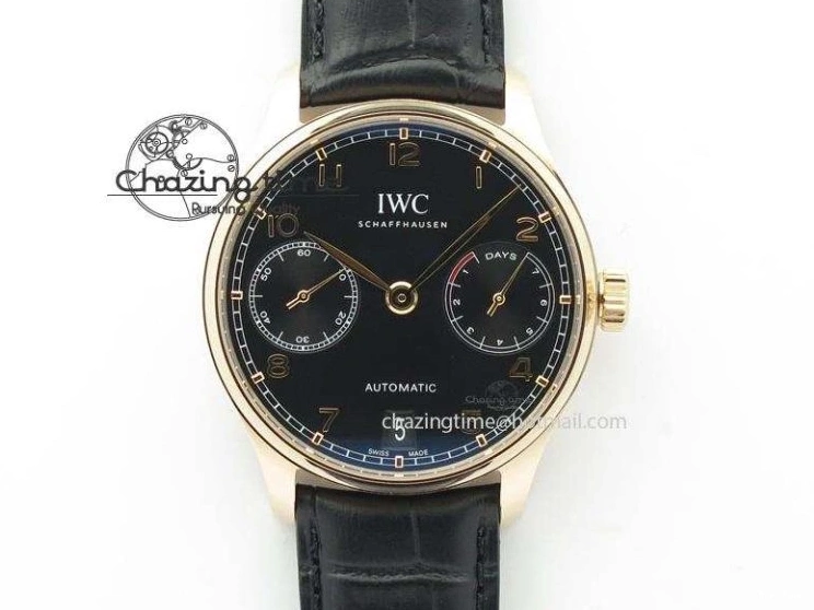 MIROTIME 0106 Portuguese Tourbillon IW5046 SS ZF Best Edition Gray Dial on Black Leather Strap SunProtective 7147